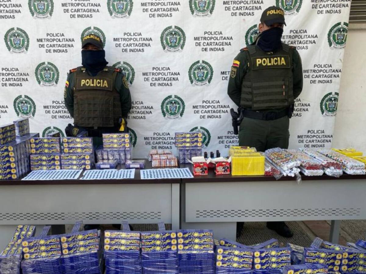 23 mil unidades de pólvora incautadas en la noche de velitas en Cartagena