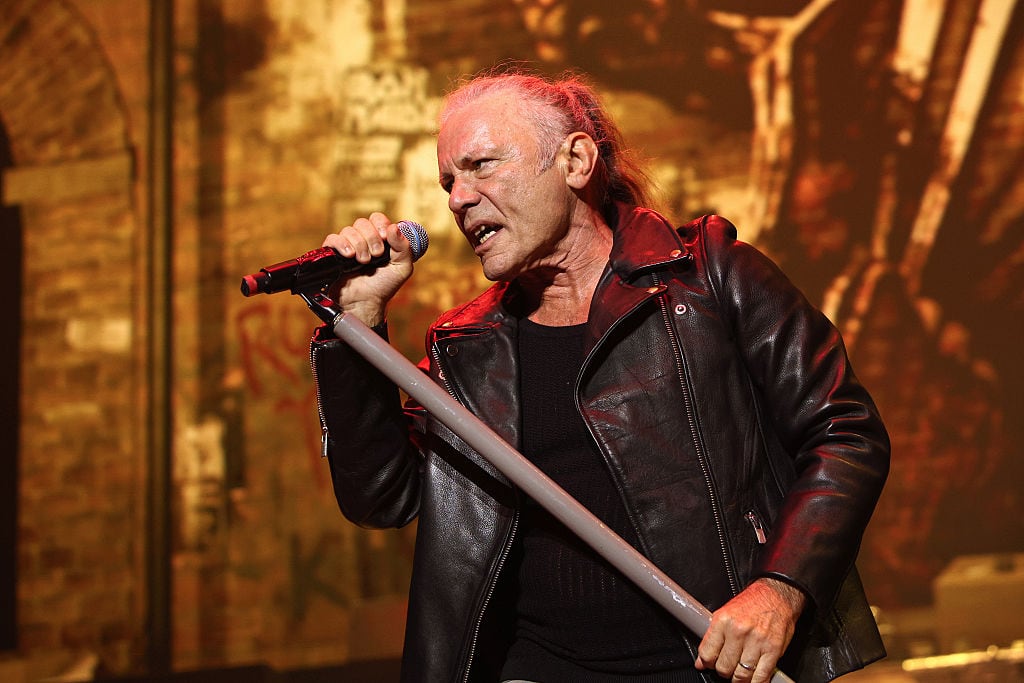 TORONTO, ONTARIO - AUGUST 29: Bruce Dickinson of Iron Maiden performs at Scotiabank Arena on August 29, 2026 in Toronto, Ontario. (Photo by Jeremychanphotography/Getty Images)