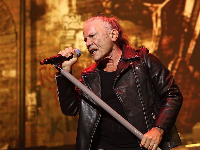 TORONTO, ONTARIO - AUGUST 29: Bruce Dickinson of Iron Maiden performs at Scotiabank Arena on August 29, 2026 in Toronto, Ontario. (Photo by Jeremychanphotography/Getty Images)