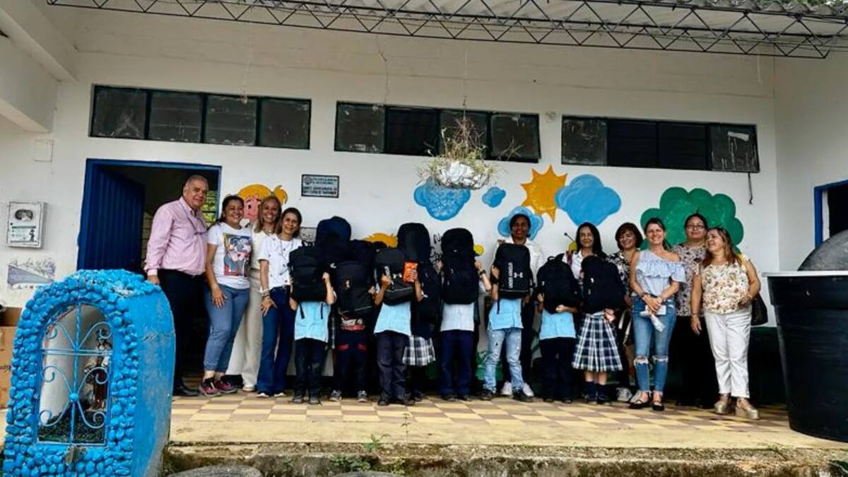 Maestra daba clases con pantalla y teclado dibujados en cartón: presidente Consejo Estado