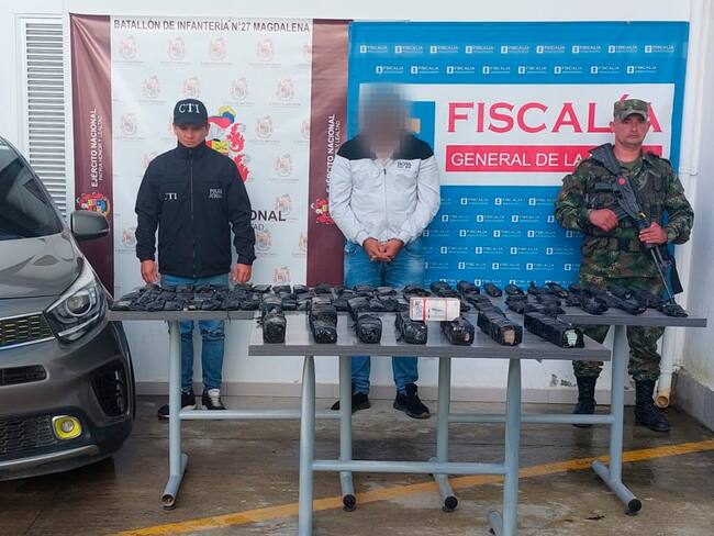 Tenia mil millones de pesos para la compra de alcaloides. Foto Fiscalia Huila.