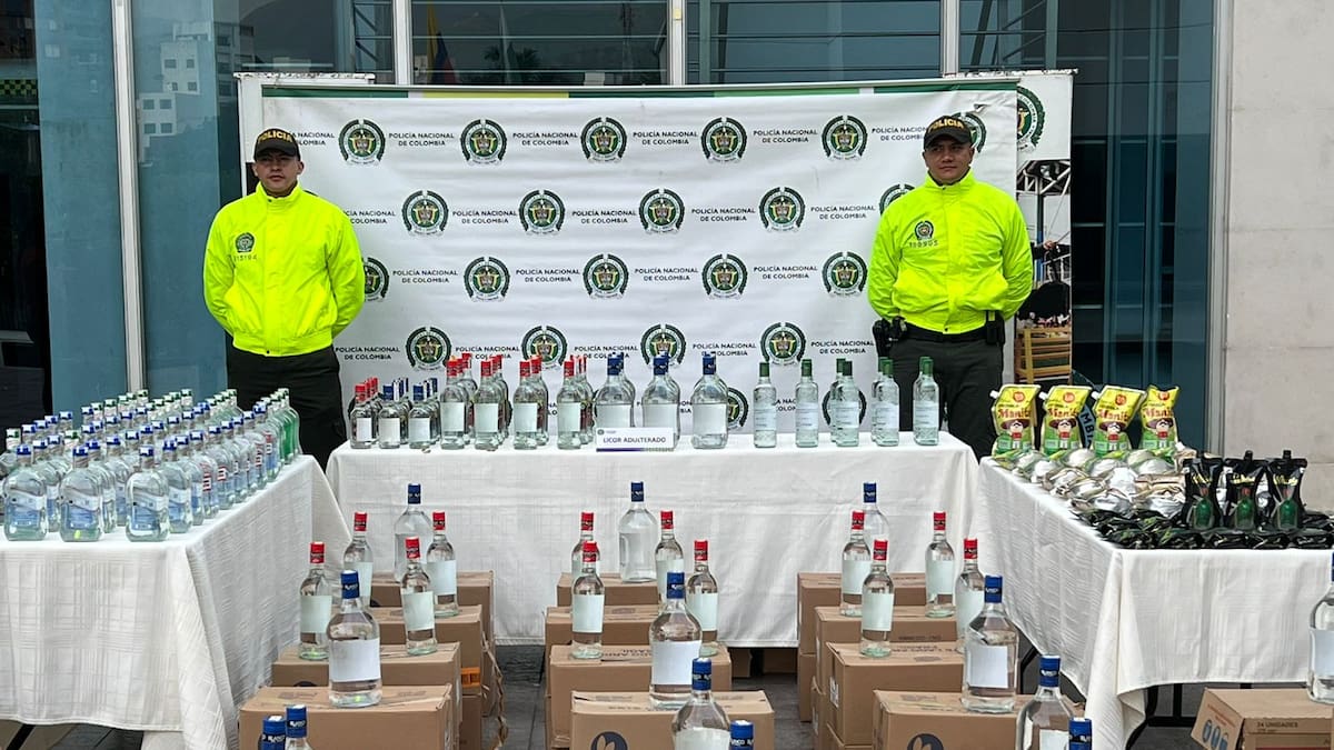 Más de 1.300 botellas de aguardiente, tequila y whiskey falsificados incautados en Cali