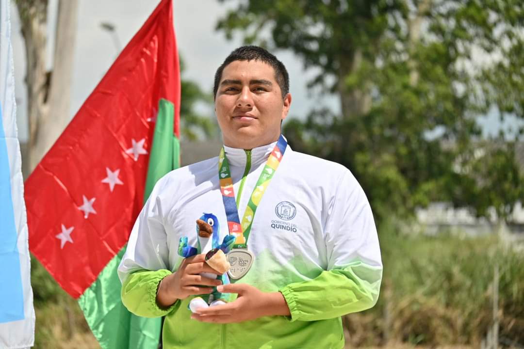 Jhonkarly Álvarez, ganó Medalla de Plata para el Quindío en para natación en los Juegos Nacionales JuvenilesFoto: Cortesía Juegos Nacionales Juveniles