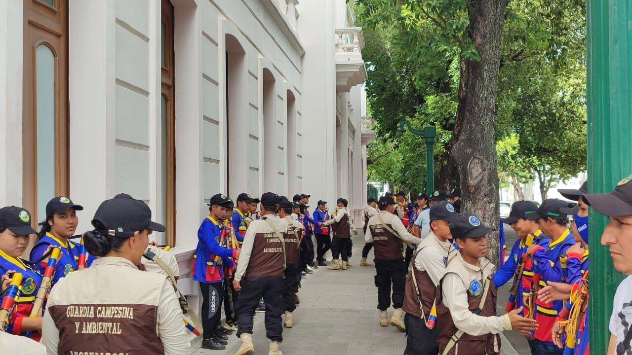 Plantón de la Guardia Campesina en la Gobernación de Norte de Santander / Foto: Cortesía Asuncat