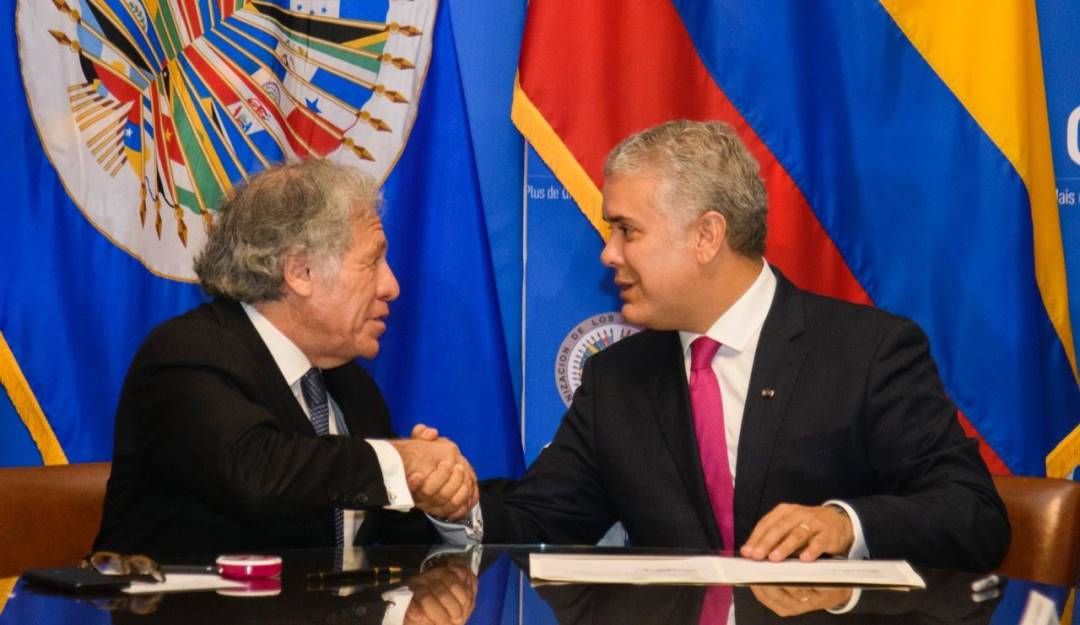 Iván Duque y Luis Almagro. Foto: Presidencia de Colombia