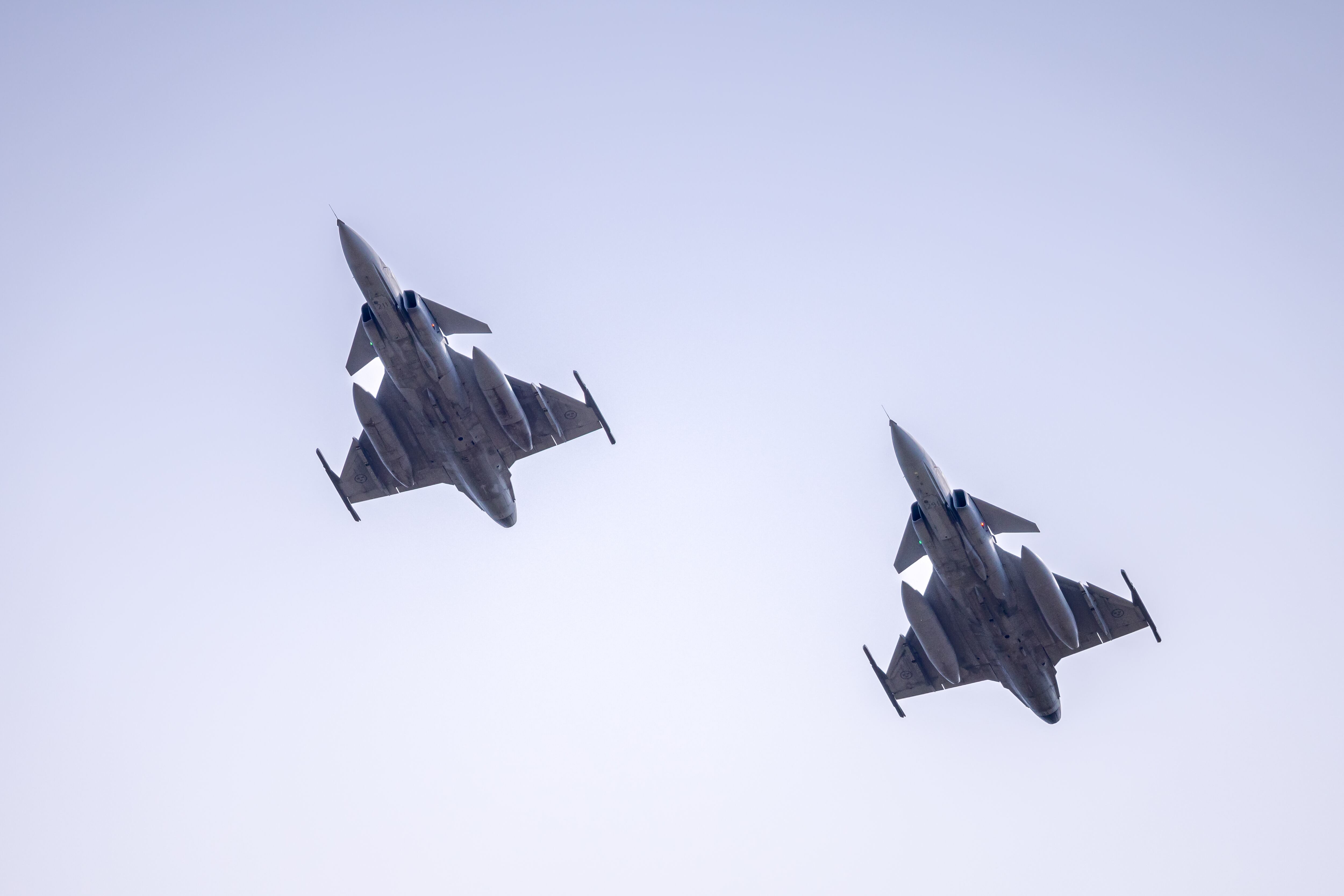 Aviones tipo Gripen de la empresa Saab.