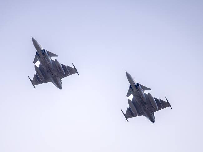 Aviones tipo Gripen de la empresa Saab.