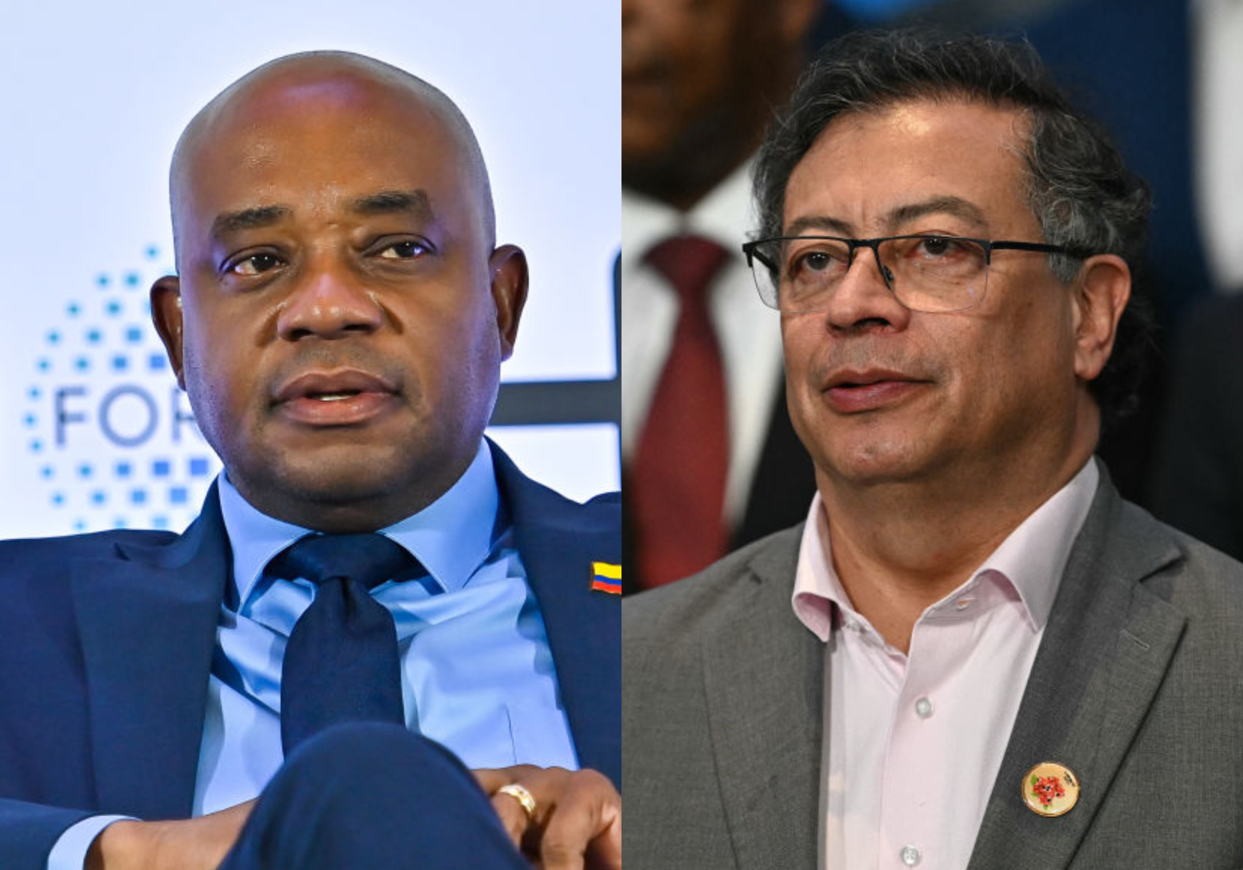 Luis Gilberto Murillo y Gustavo Petro. Foto: (Photo by Noushad Thekkayil/NurPhoto via Getty Images) / (Photo by MAURO PIMENTEL/AFP via Getty Images)