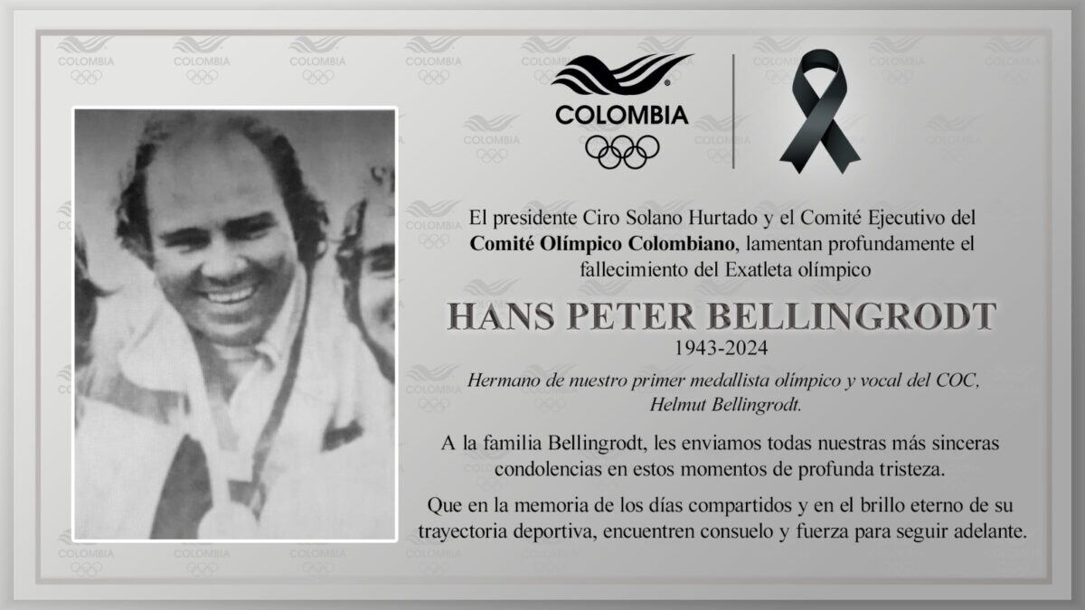 Hans Peter Bellingrodt, hermano de nuestro primer medallista olímpico, Helmut Bellingrodt./ Foto: Comité Olímpico Colombiano