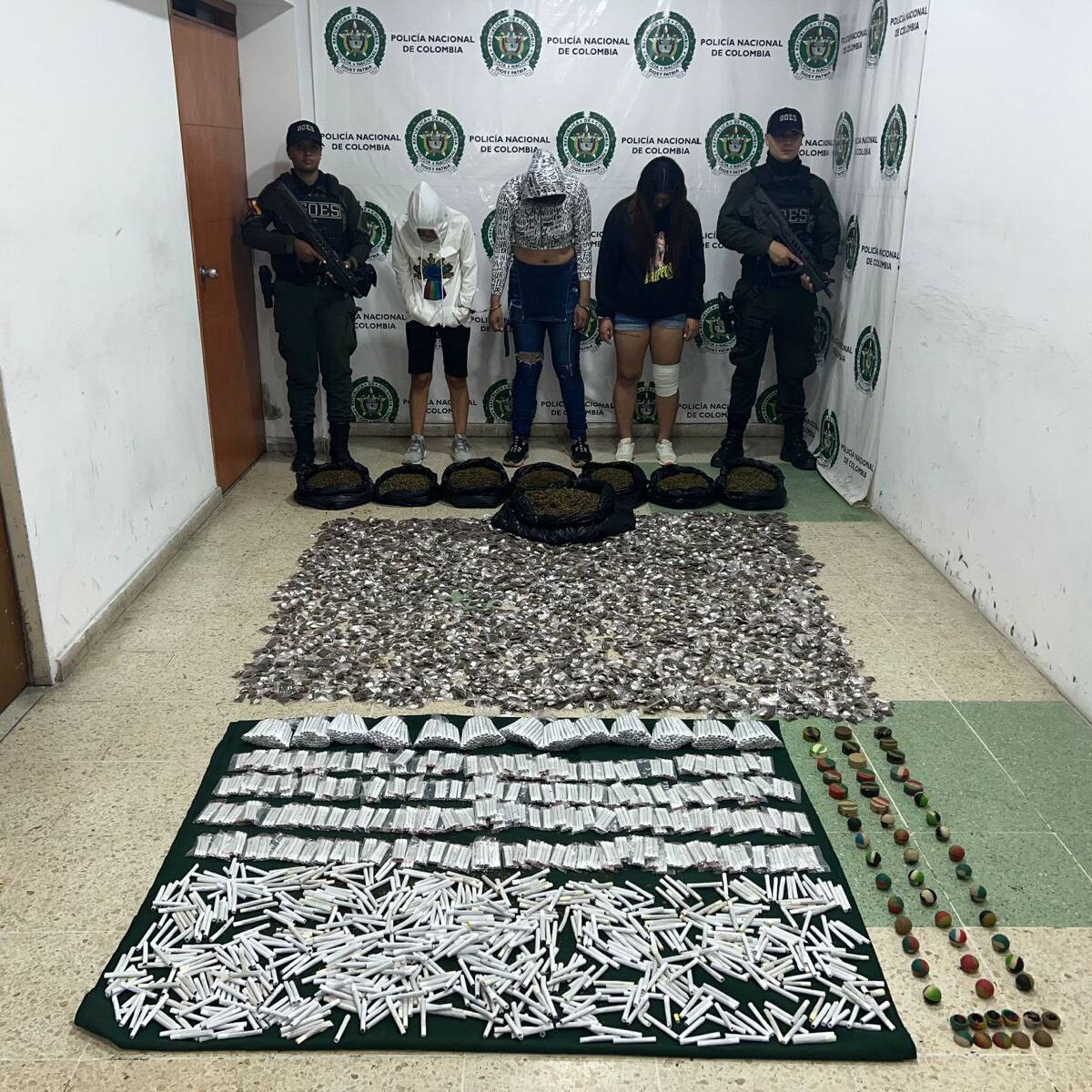 La policía descubre una fábrica de cigarrillos de marihuana al norte de Bucaramanga
