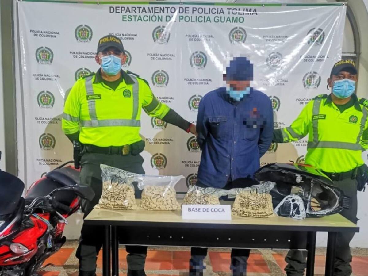 Cargamento de droga es incautado por la Policía en el Guamo, Tolima