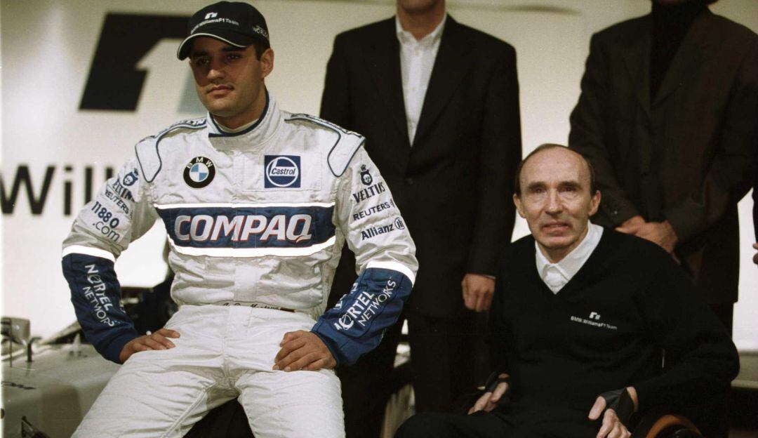 Juan Pablo Montoya y Sir Frank Williams