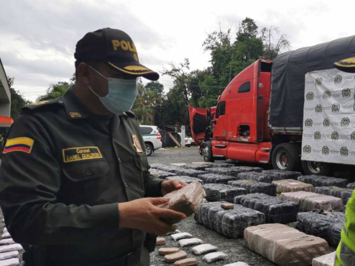 Dos toneladas de marihuana fueron incautadas en Risaralda