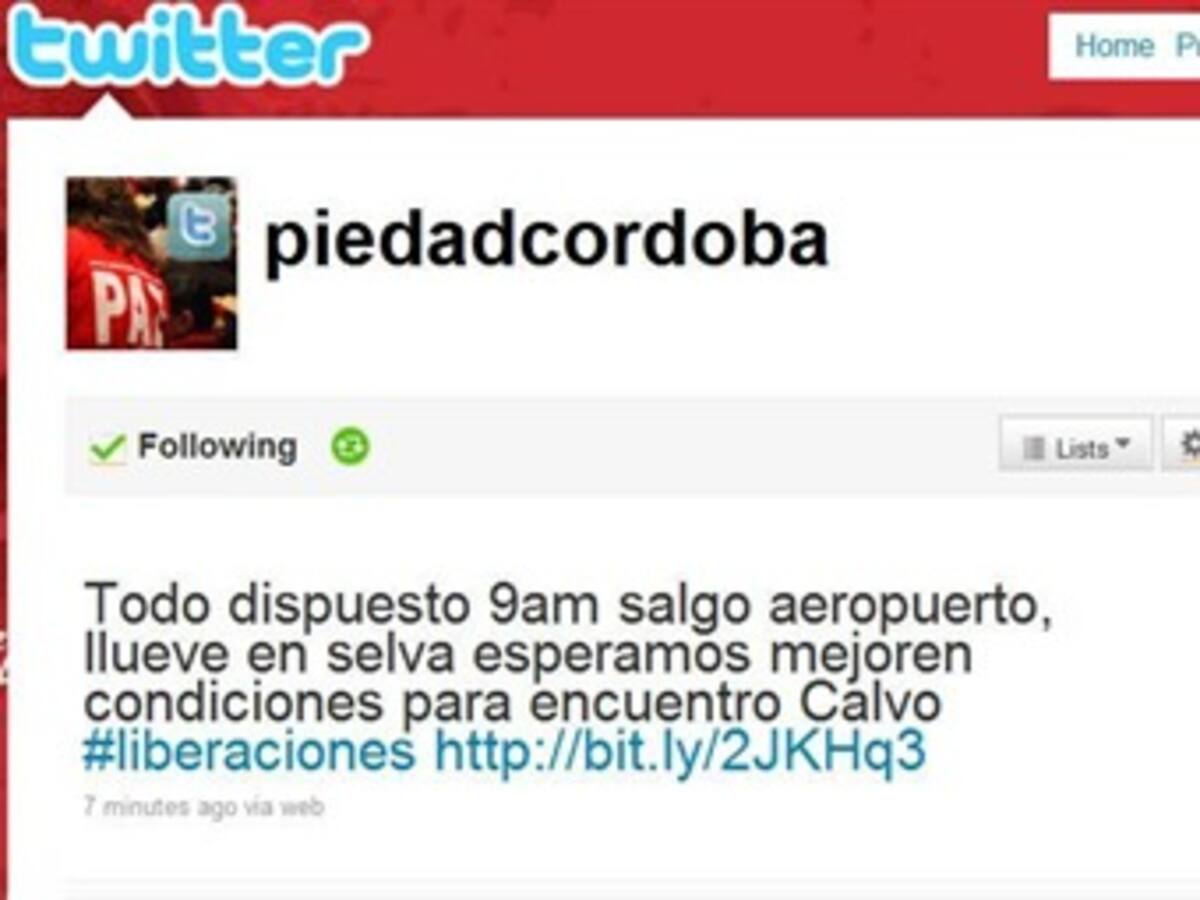 Piedad Córdoba lista para recibir al soldado Calvo