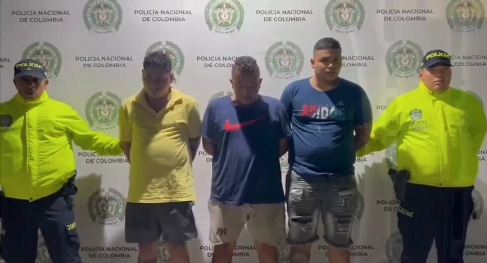 Capturados por este caso. Foto: Policía.