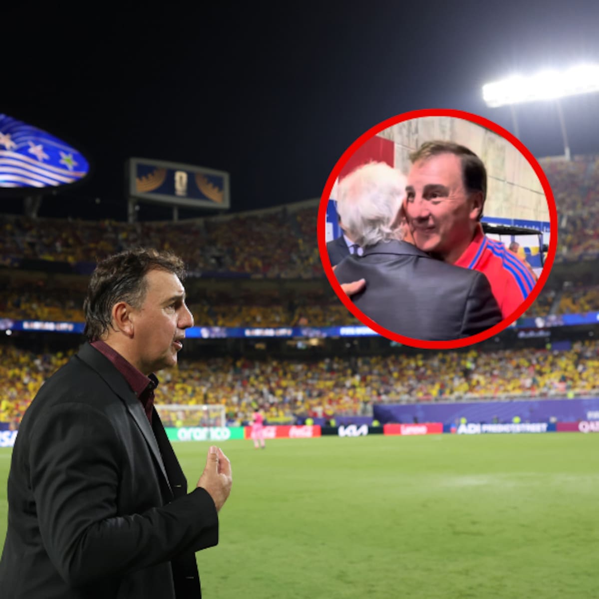 Video | Néstor Lorenzo tuvo un emotivo encuentro con José Pékerman tras el partido de Colombia