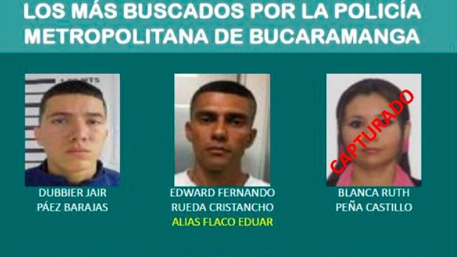 Los más buscados en Bucaramanga . Foto: Policía Bucaramanga.