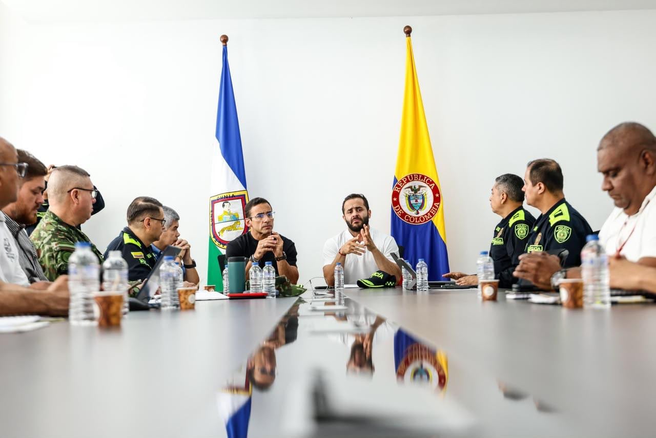 Consejo extraordinario de seguridad en Montería. Foto: prensa Gobernación de Córdoba.