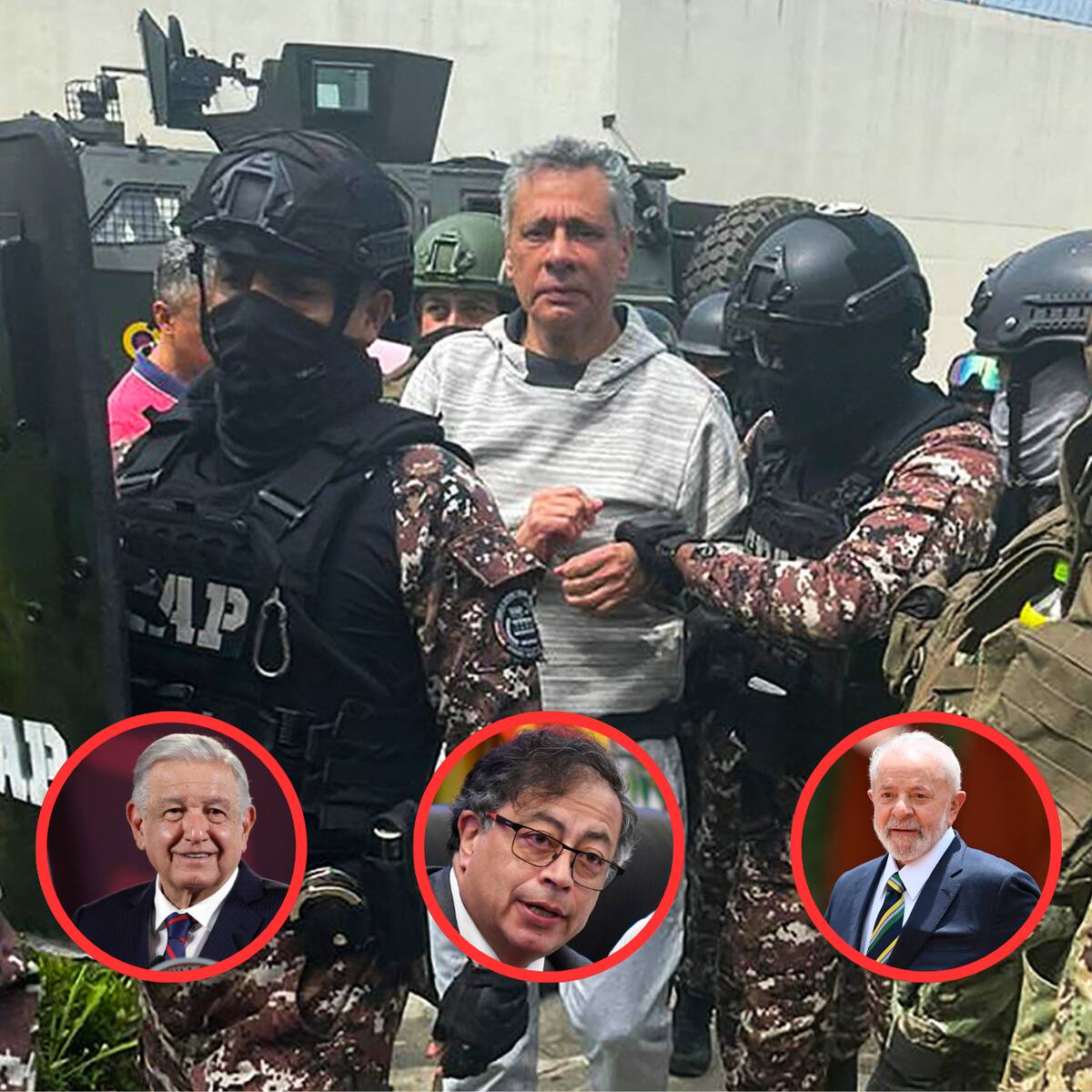 Exvicepresidente ecuatoriano Jorge Glas envía carta a Petro, Lula y AMLO pidiendo ayuda