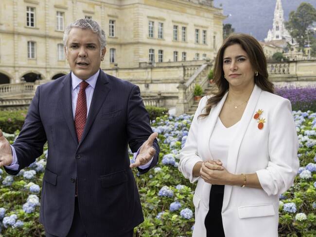 Presidente Iván Duque y su esposa María Juliana Ruiz