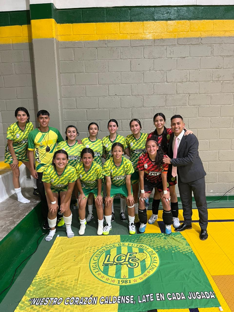 Selección de Caldas sub - 19 femenino que participa en el interligas en Antioquia. Foto suministrada.