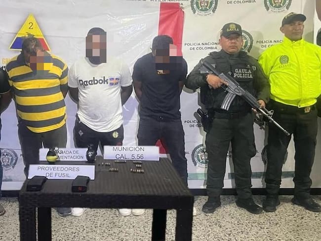 Capturados cuatro presuntos integrantes del Clan del Golfo en La Guajira.