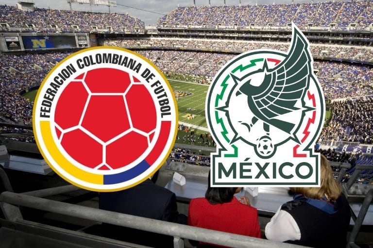 Colombia vs. México / Composición: Caracol Radio