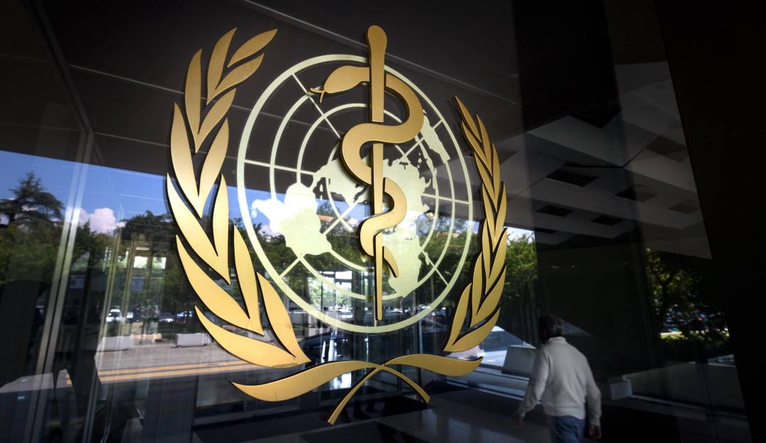 Entrada a la sede de la Organización Mundial de la Salud en Suiza.              Foto: Getty 