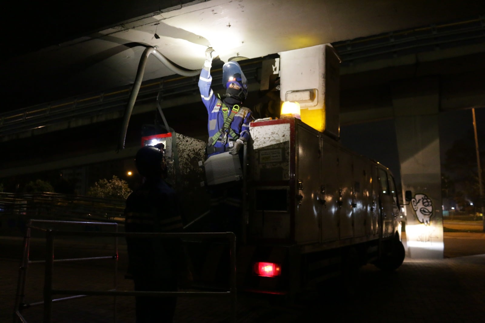 Robo de luminarias en Bogotá.