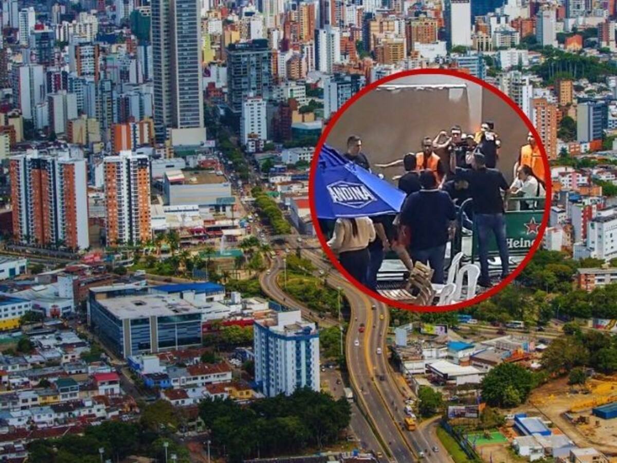 Riña violenta en Bucaramanga durante la Feria del Calzado: lanzaron botellas y sillas
