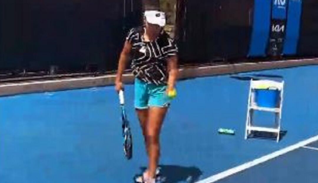 María Camila Osorio durante sus primeras práctica en Melbourne.