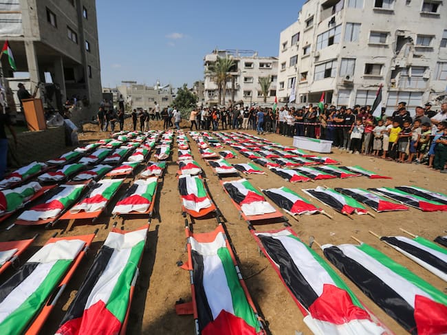 Gaza enterró a 112 personas de una misma familia: Uno de los mayores funerales en la Franja: Getty Images