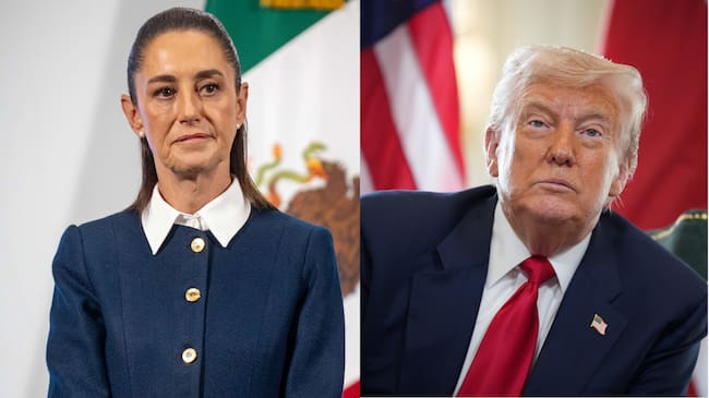 Presidenta de México Claudia Sheinbaum y presidente de Estados unidos Donald Trump. Foto: Getty imgaes