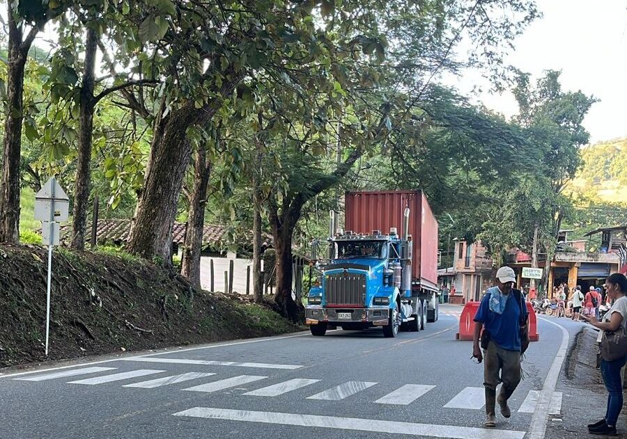 Movilidad en peaje de Amagá- foto cortesía