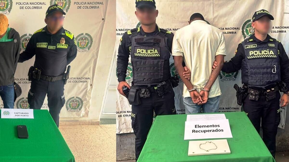 Capturados dos presuntos asaltantes en Cartagena durante una persecución
