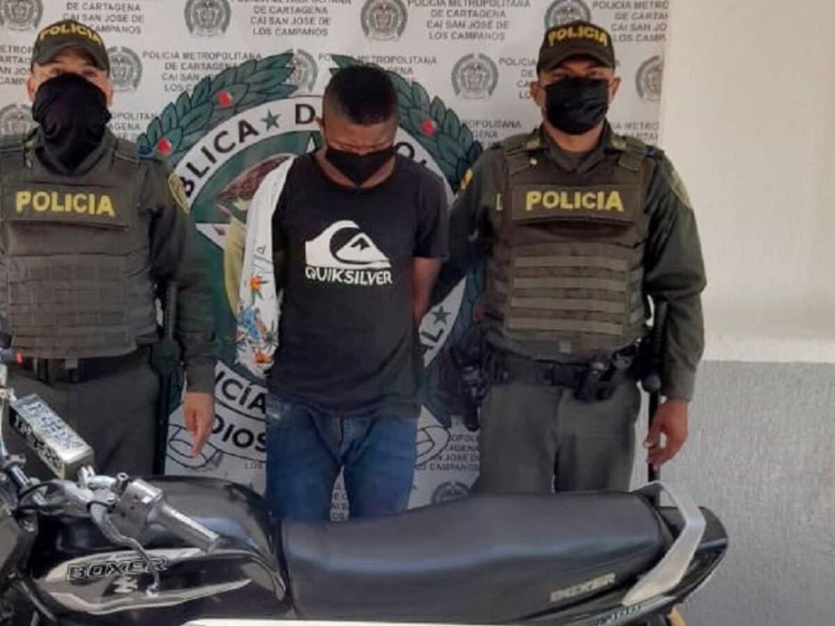 Capturado en Cartagena presunto delincuente que chocaba carros para robar