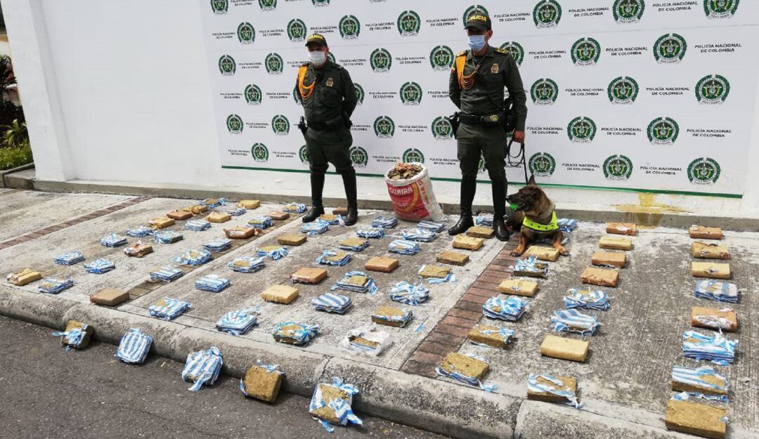 La droga fue enviada desde la ciudad de Cali.