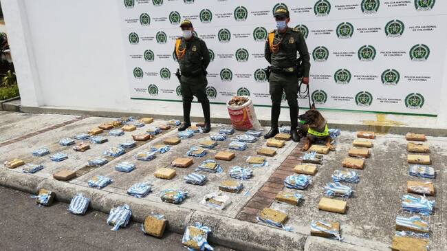 La droga fue enviada desde la ciudad de Cali.