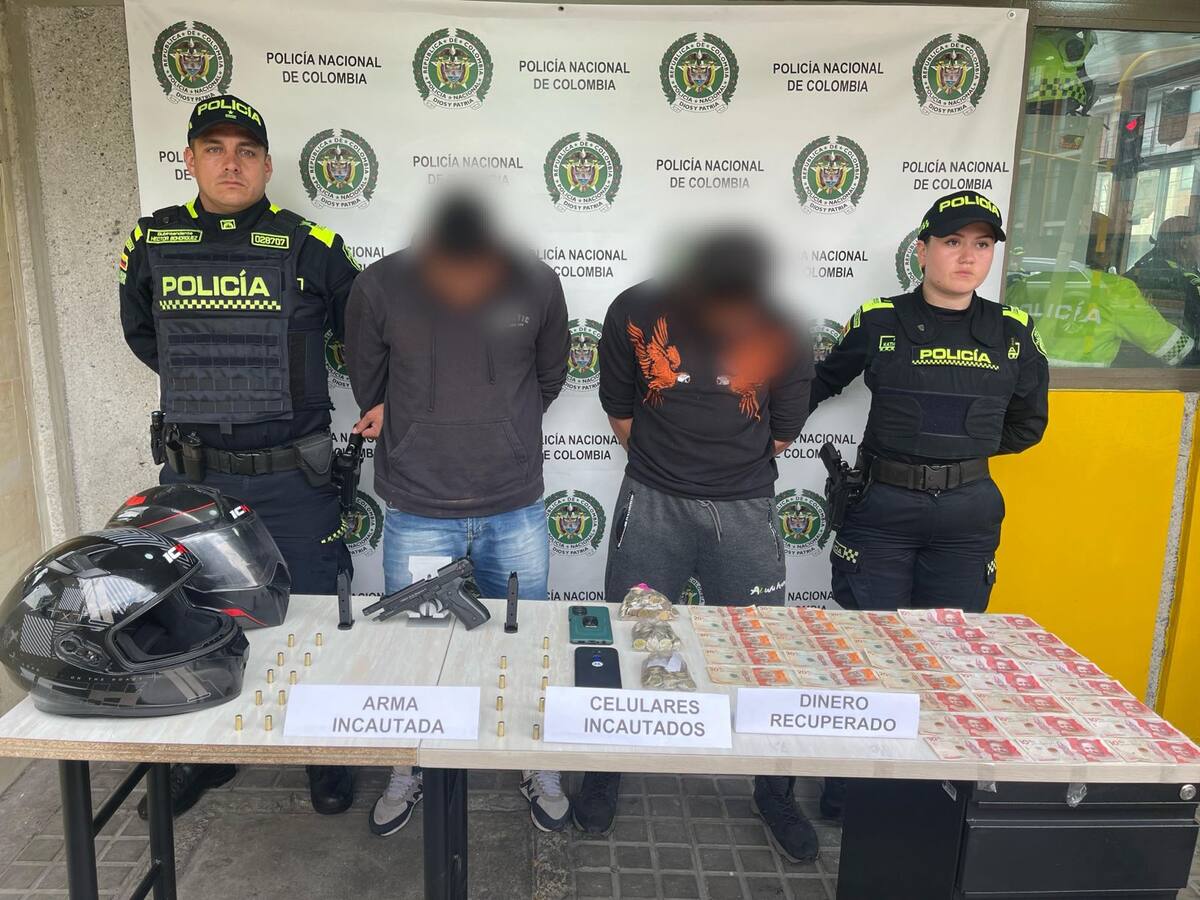 Autoridades capturaron a dos delincuentes tras el hurto de un restaurante en Usaquén