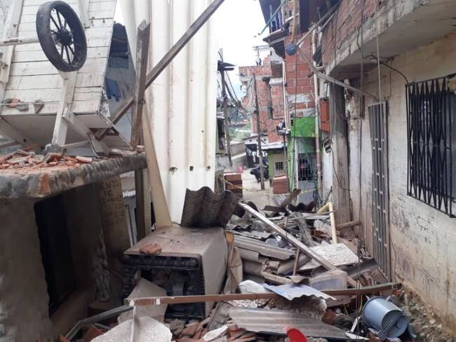 Colapsaron cinco viviendas en Bello, Antioquia