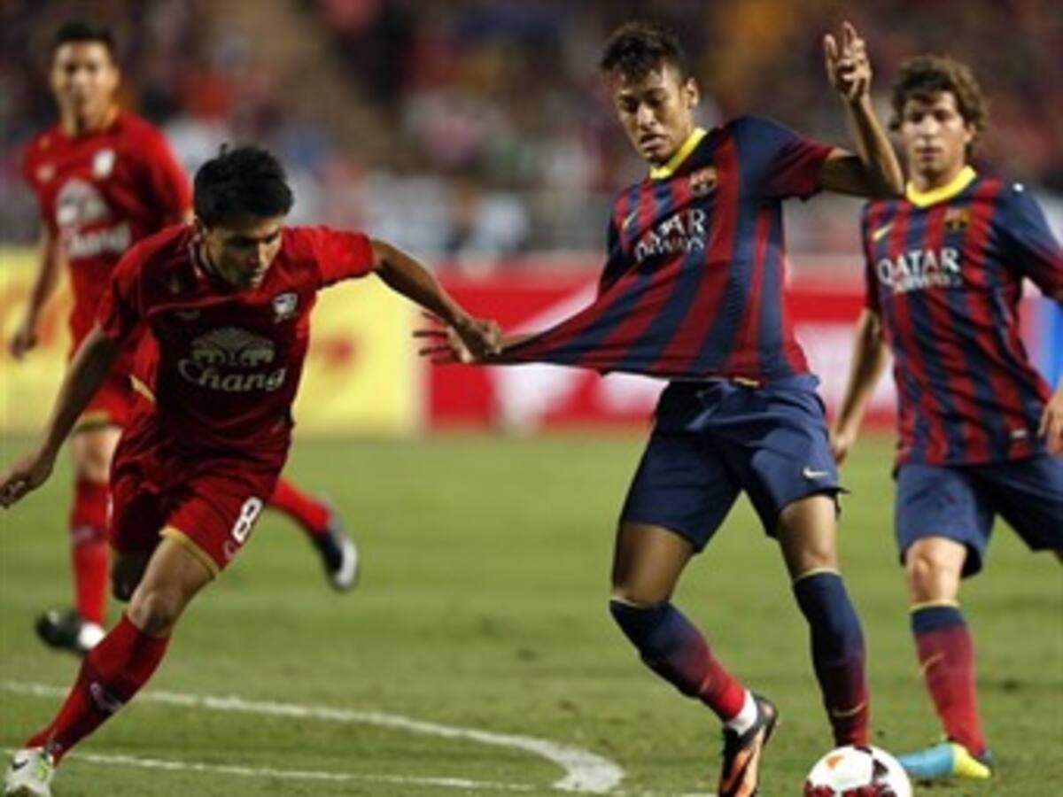 Neymar se estrena en la goleada del Barcelona a Tailandia