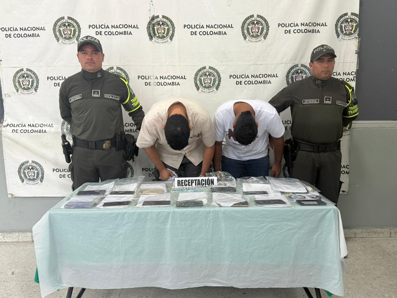 Personas capturadas. Foto: Policía del Atlántico.