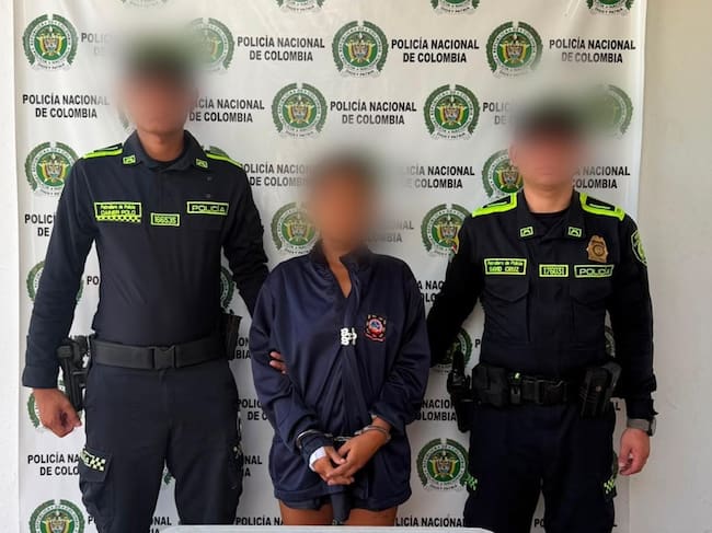 Capturada por homicidio. // Policía de Bolívar