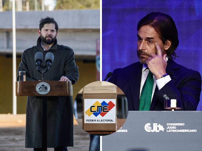 Presidente de Chile, Gabriel Boric. Presidente de Uruguay, Luis Lacalle Pou.