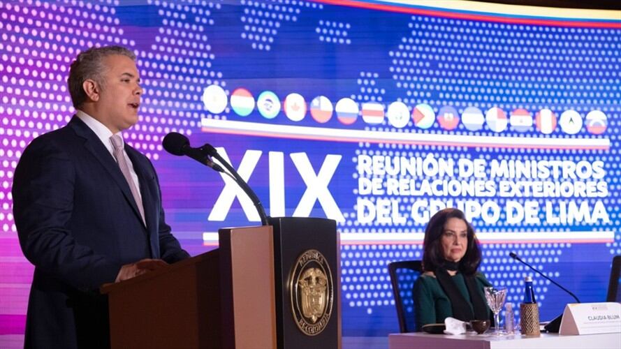 El presidente Iván Duque instaló la XIX reunión de cancilleres del Grupo de Lima. Foto: Presidencia de la República