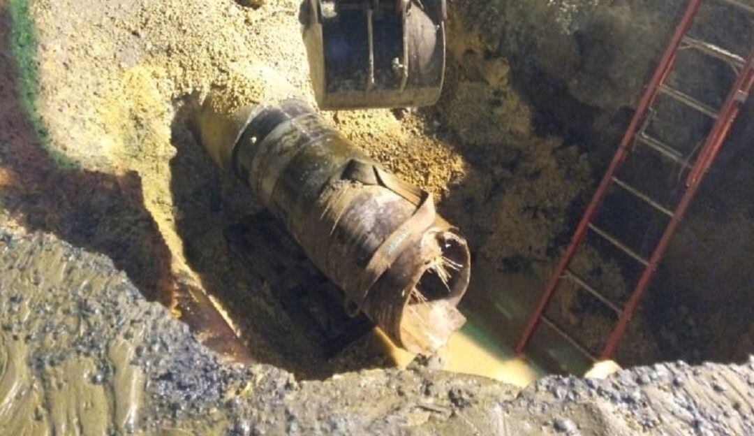 El terreno donde se concentran estos trabajos se llenó de agua y por tanto, impidió que se continuara con la ejecución de los trabajos