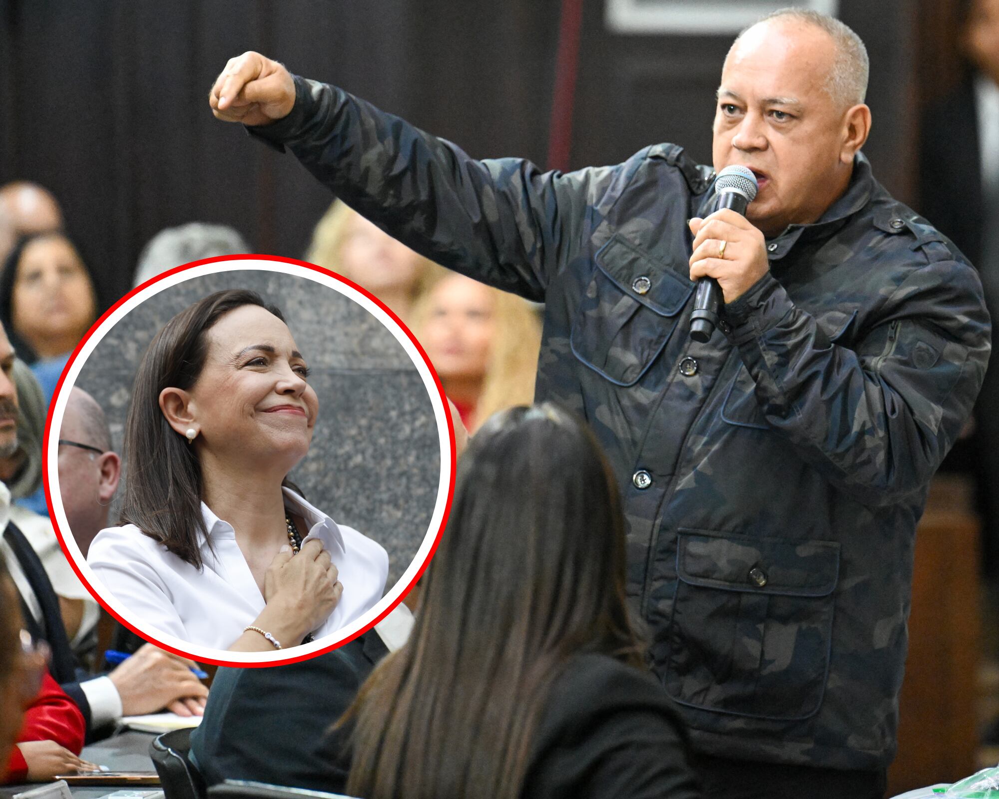 El número dos del chavismo, Diosdado Cabello, aseguró que la líder opositora María Corina Machado está promoviendo un plan para crear la narrativa de un fraude electoral. 
el rector del Consejo Nacional Electoral tiene una “actitud conspirativa” que ayudaría a impulsar la idea de que el domingo ocurrirá un fraude. 

(Foto: Getty / Caracol Radio )