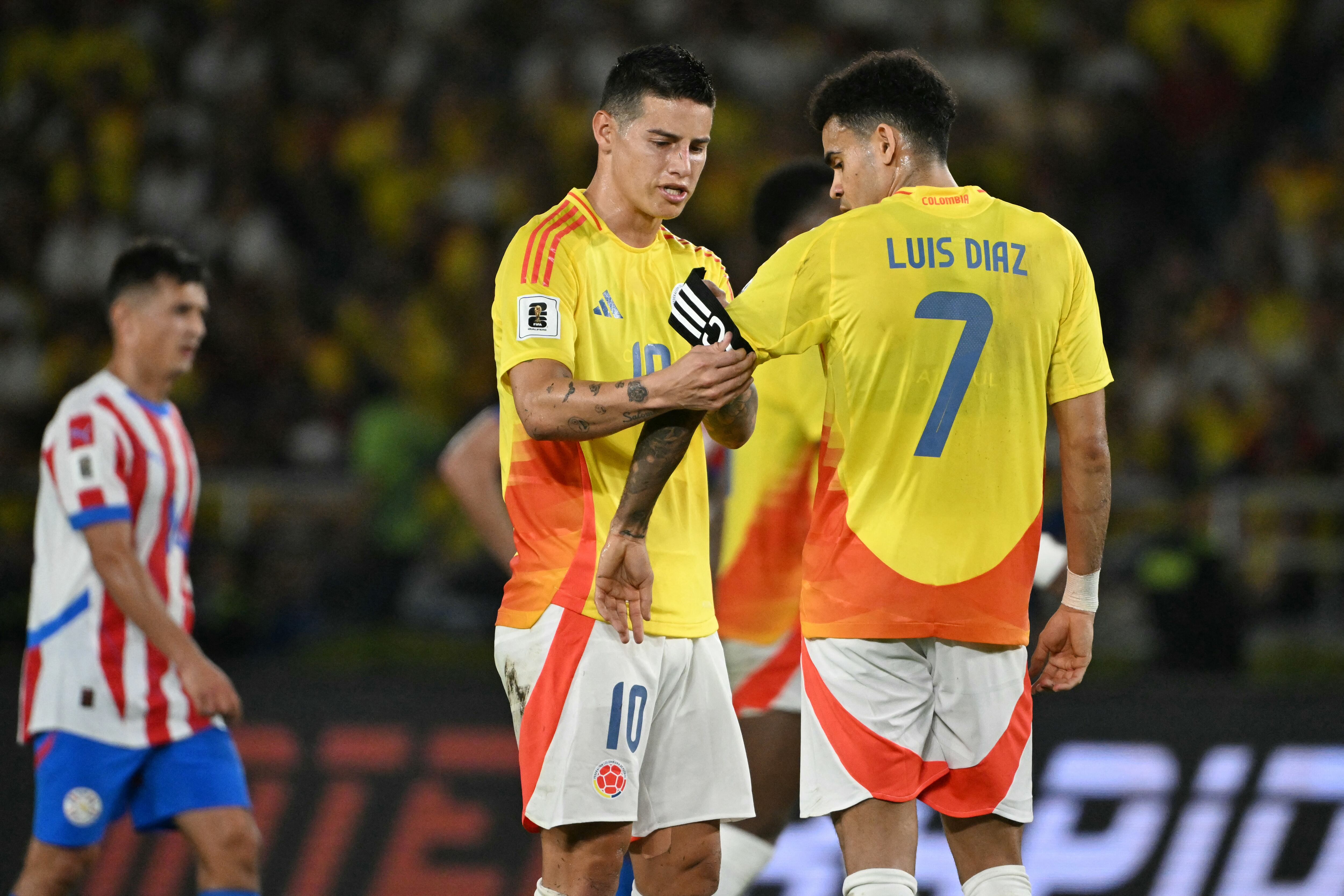 James Rodríguez y Luis Díaz/Getty Images.