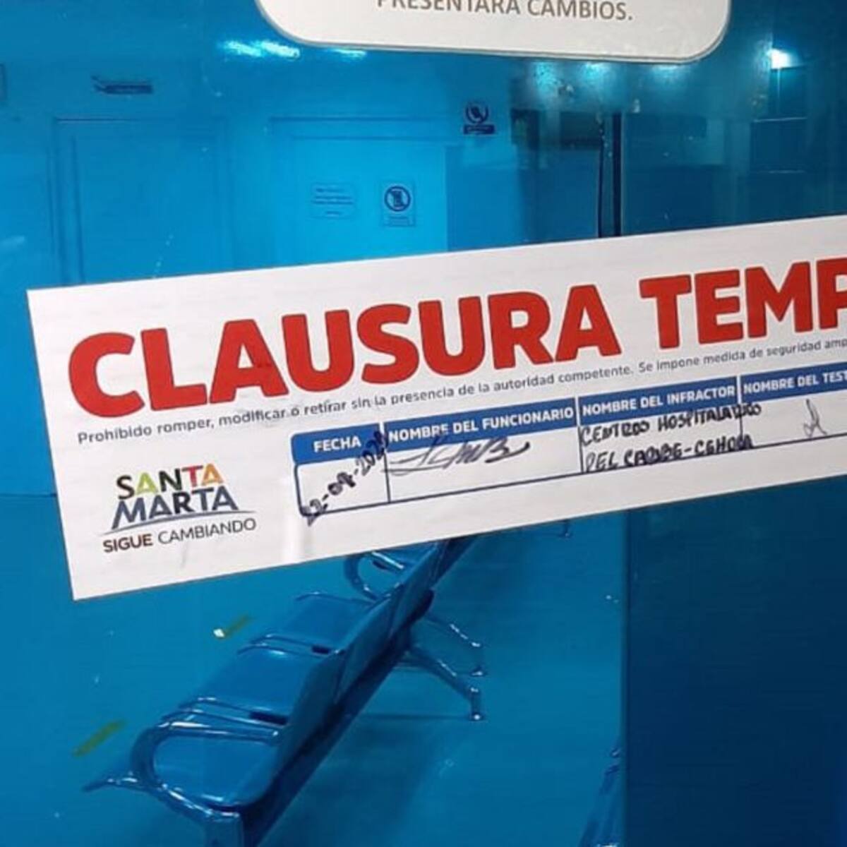 Sellan clínica en Santa Marta por presunta propagación de Covid-19