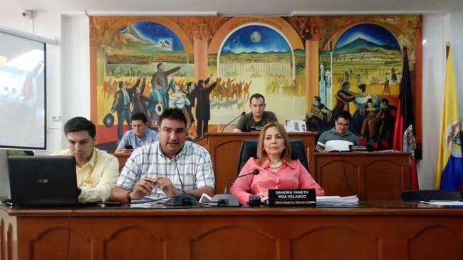 Secretario de gobierno Oscar Gerardino en control político en el concejo de Cúcuta